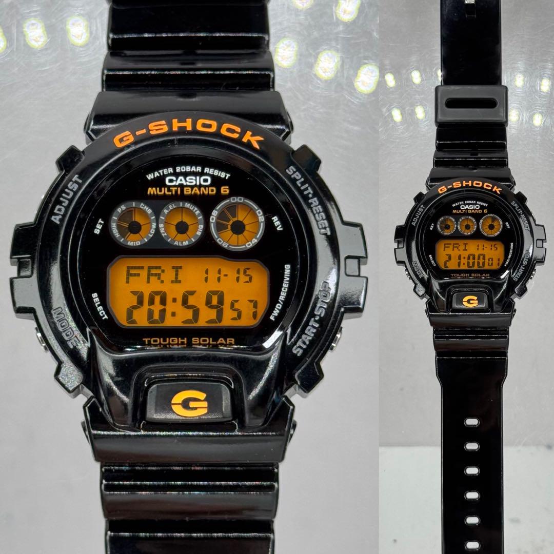 極美品 G-SHOCK GW-6900B 電波ソーラー ブラック オレンジ