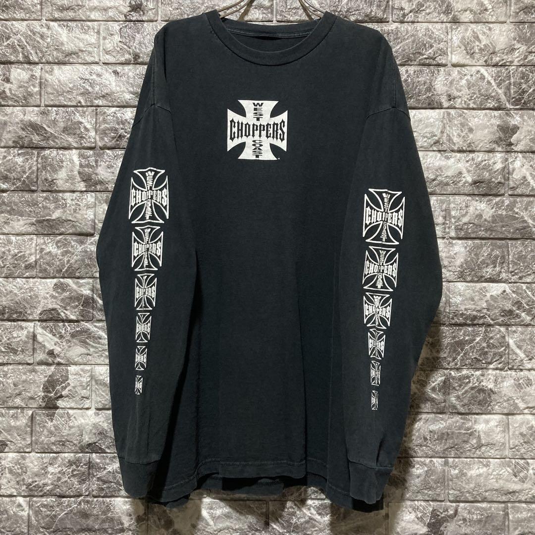 希少 WEST COAST CHOPPERS ロンT ロング Tシャツ 黒 BK