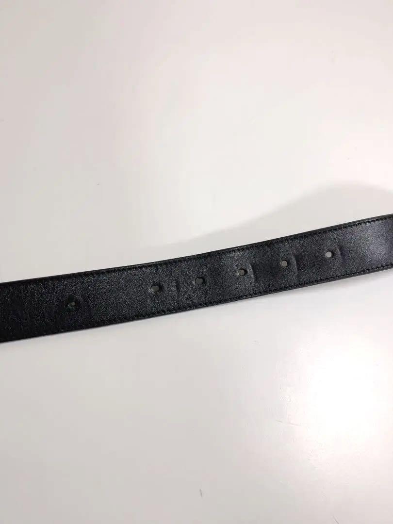★グッチ ベルト ダブルGバックル GGマーモント ゴールド金具 ブラック