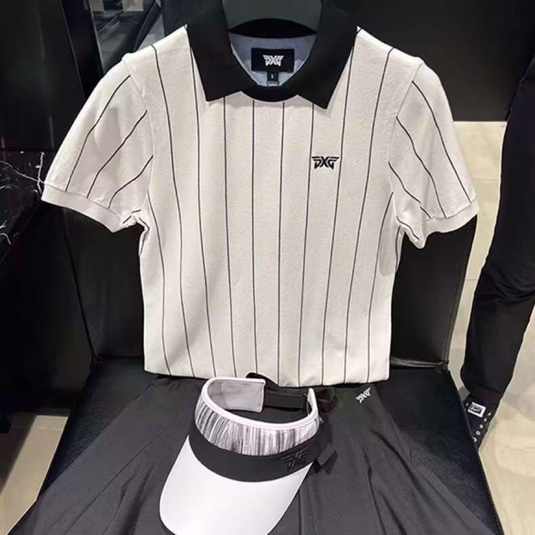 25夏ゴルフ ウェア レディーストップス 半袖 ポロシャツ PXG