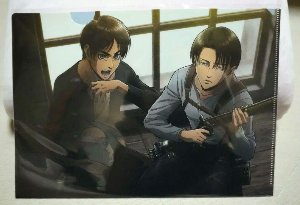 進撃の巨人　クリアファイル　season3 リヴァイ　エレン　ケニー　新品未開封 進撃の巨人 クリアファイル season3 リヴァイ エレン ケニー