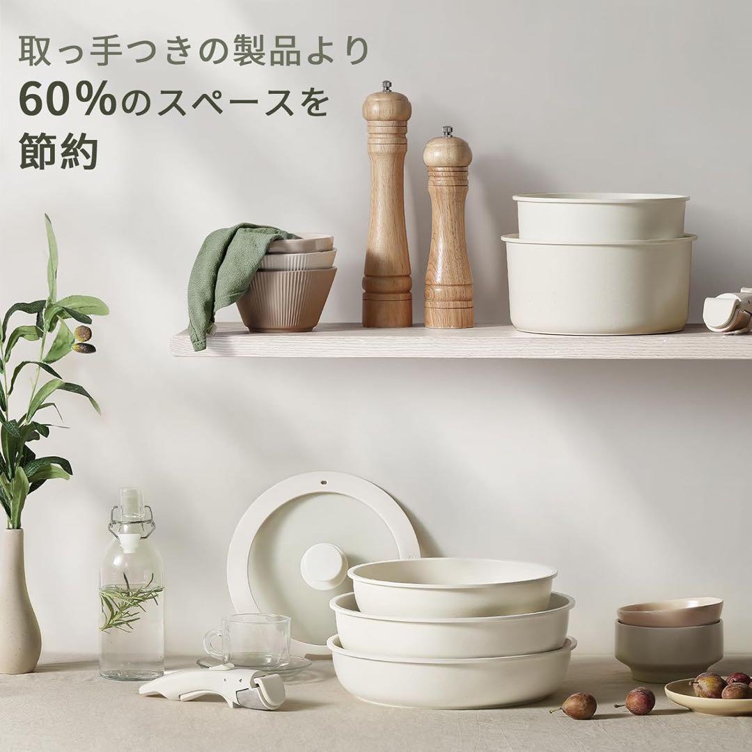 フライパン セット 11点 IH対応 ガス火対応 PFOAなどの有害物質不使用
