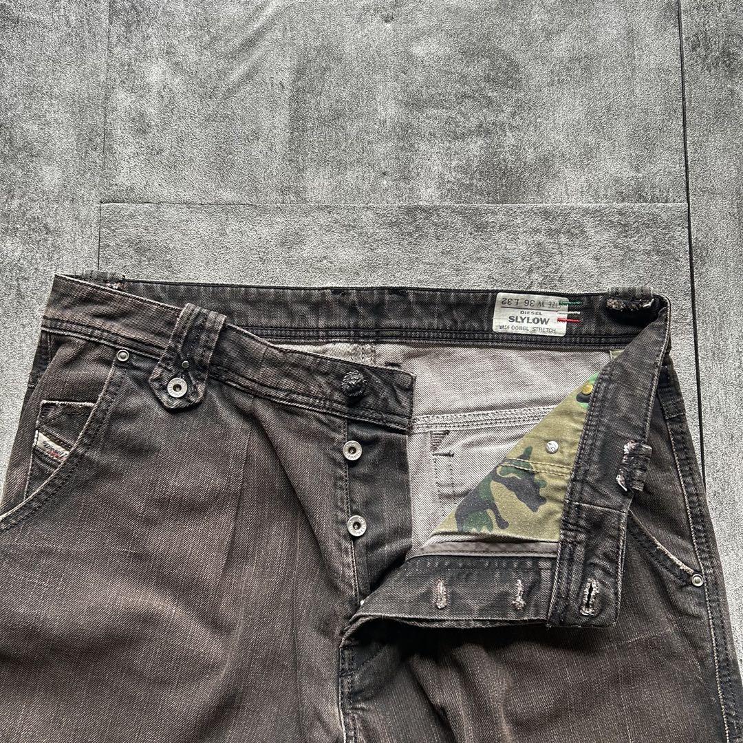 archive grunge diesel fade denim pants