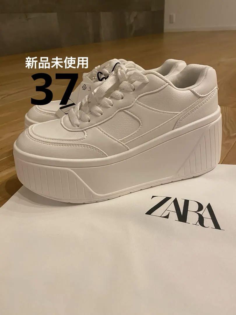 【ZARA】フラットフォームスニーカー ZARA フラットフォームスニーカー