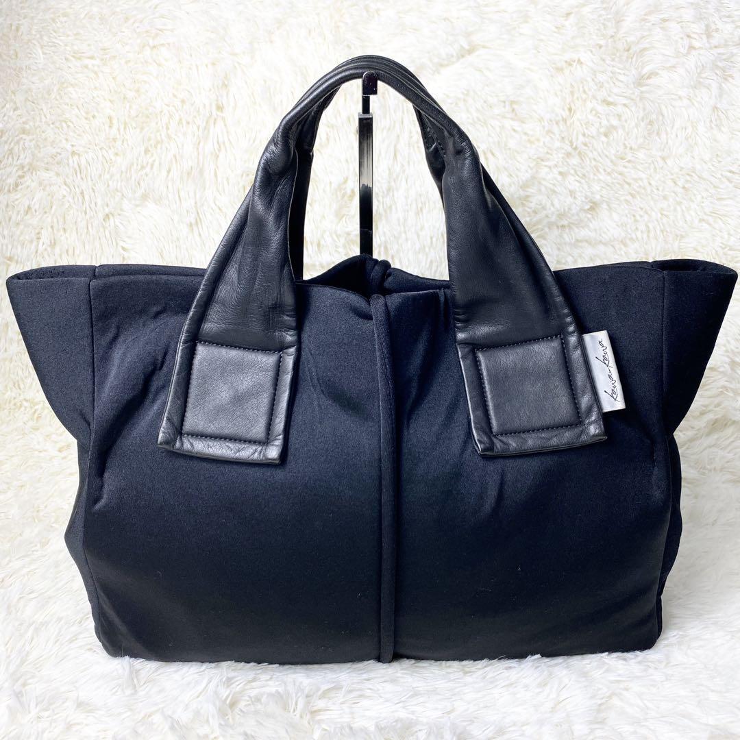 【極美品】カワカワ　トートバッグ　ナイロン　A4収納可能　黒