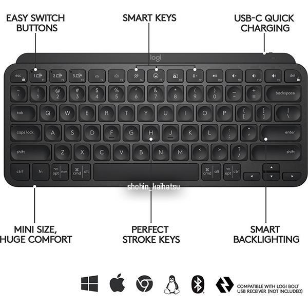ロジテック Logitech MX KEYS MINI ブラック US配列 920-010475
