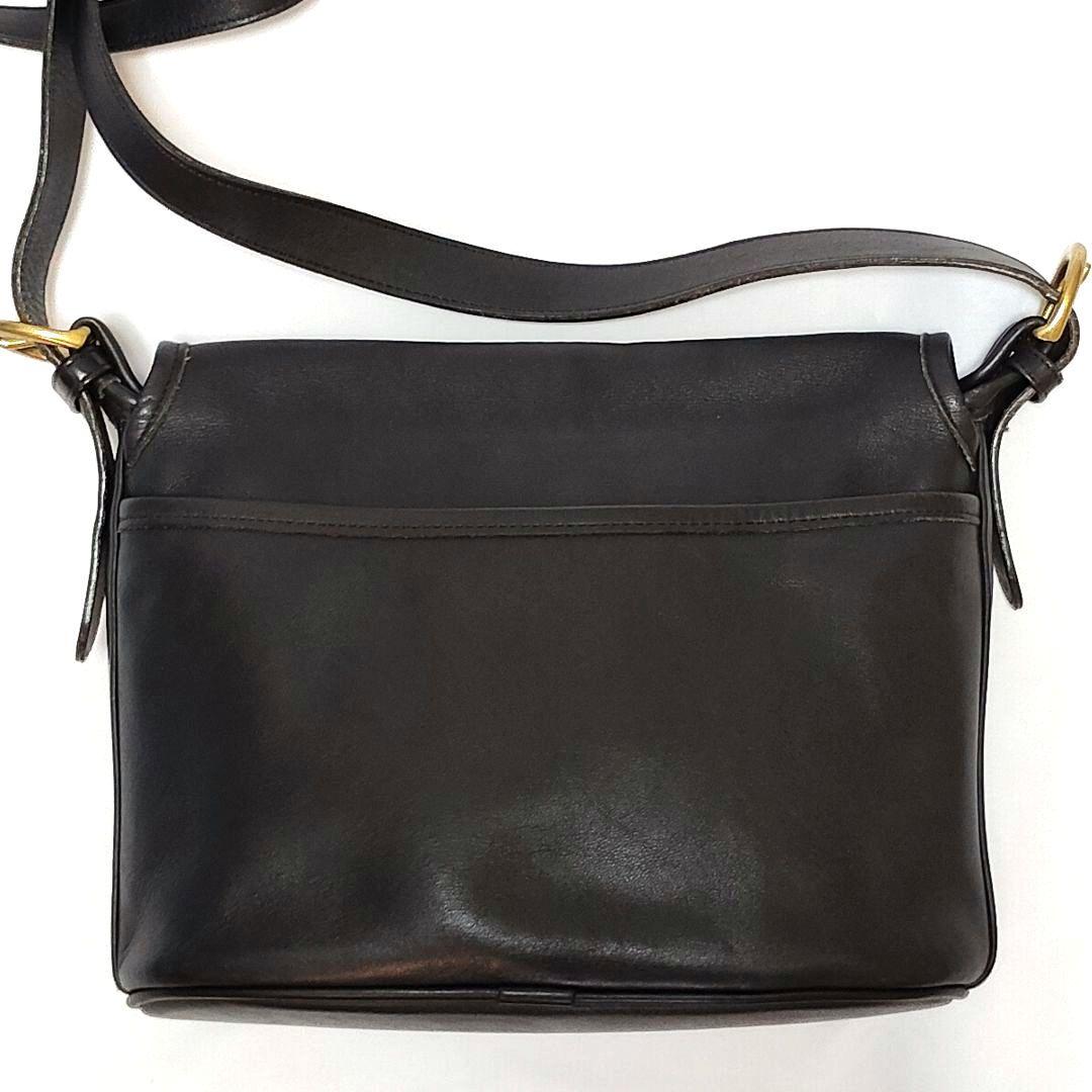 美品 COACH ショルダーバッグ　ブラック　レザー　4150