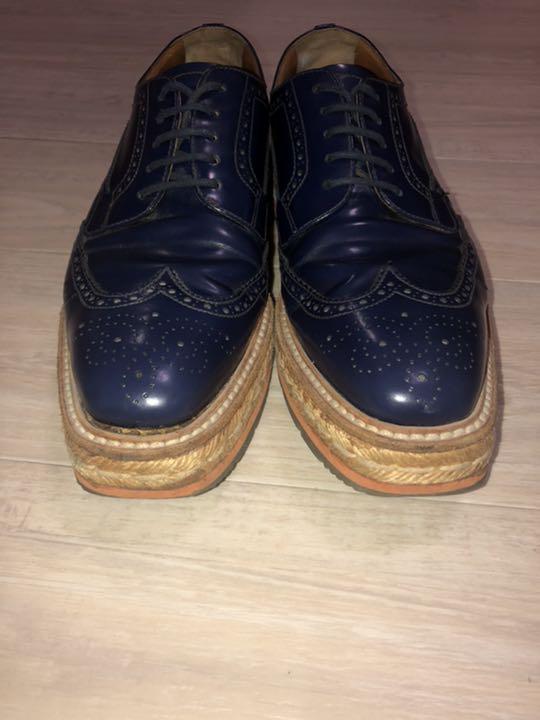 ブラック系,25.5cm【予約】PRADA プラダ エスパドリーユ ウイング ...
