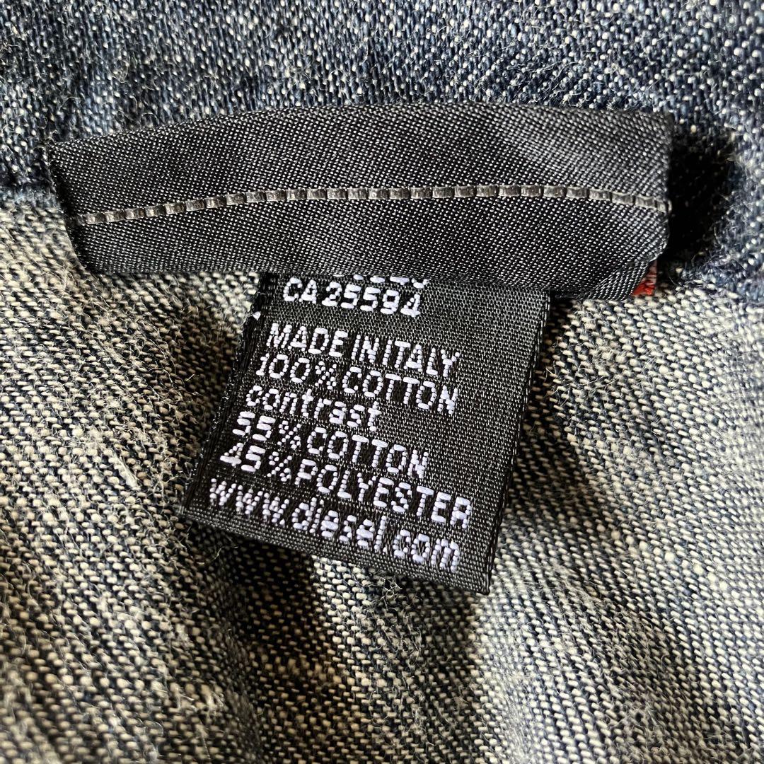 90s00s archiveイタリア製Diesel 切り替えデニムジャケットXL