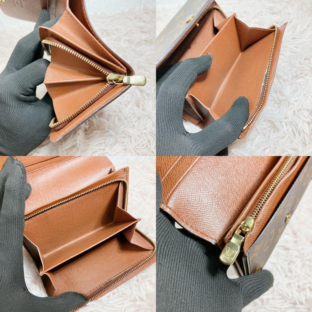 美品 ルイヴィトン モノグラム ポルトフォイ トレゾール 財布
