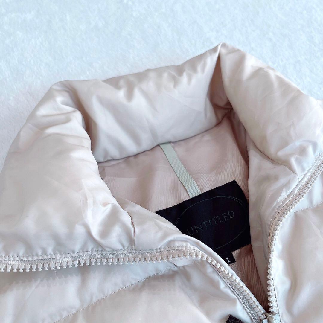 ＊アンタイトル＊ダウンジャケット アウター クリーム系 サイズ1/S ハイネック