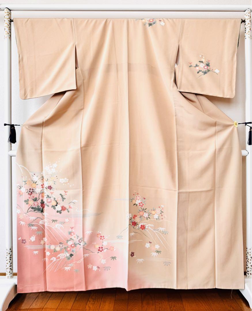 新品 高級 訪問着 正絹 袷 薄桃色 ピンク 加賀友禅 フォーマル 約65万円