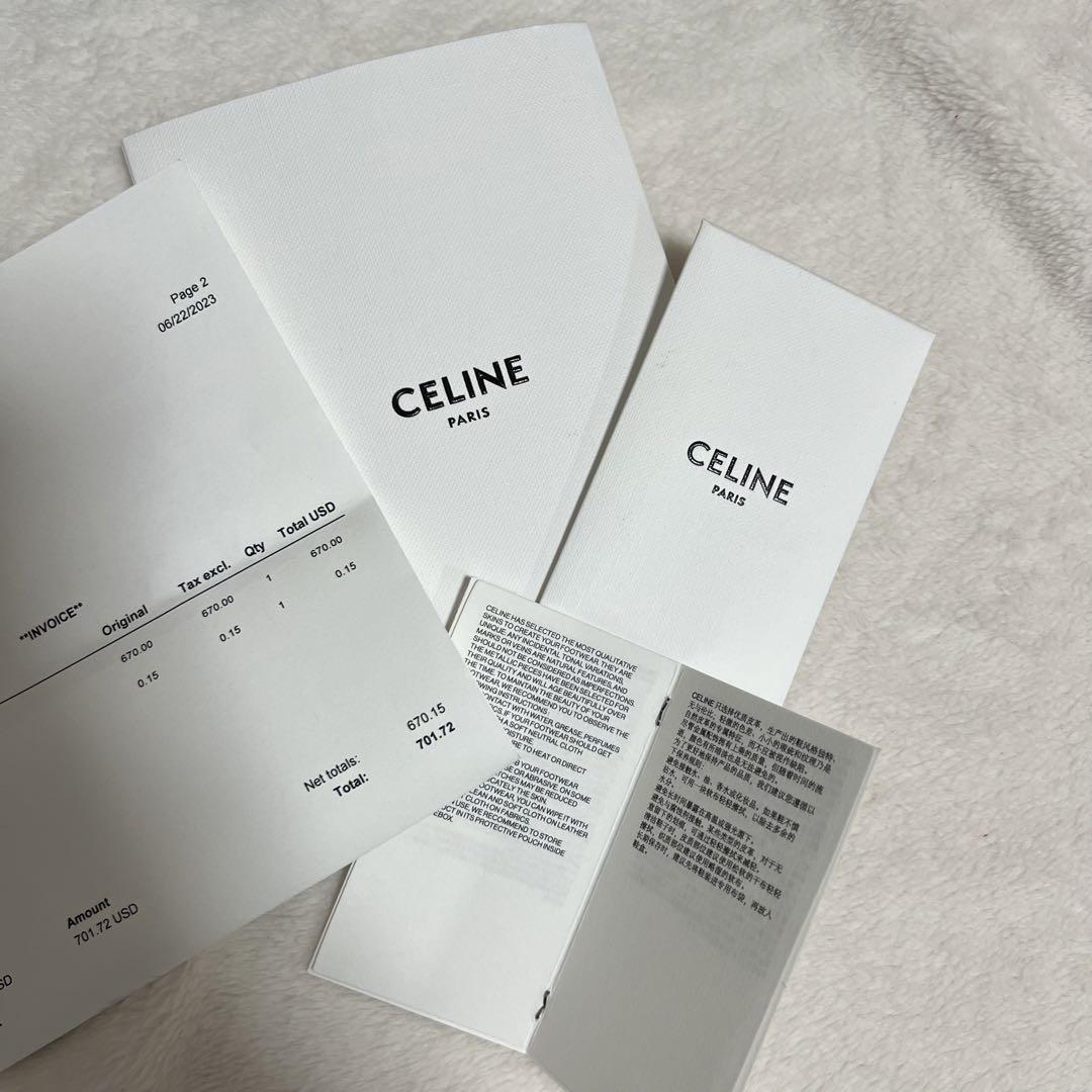 最終値下げ　CELINE トリオンフミュール/カーフスキン タン
