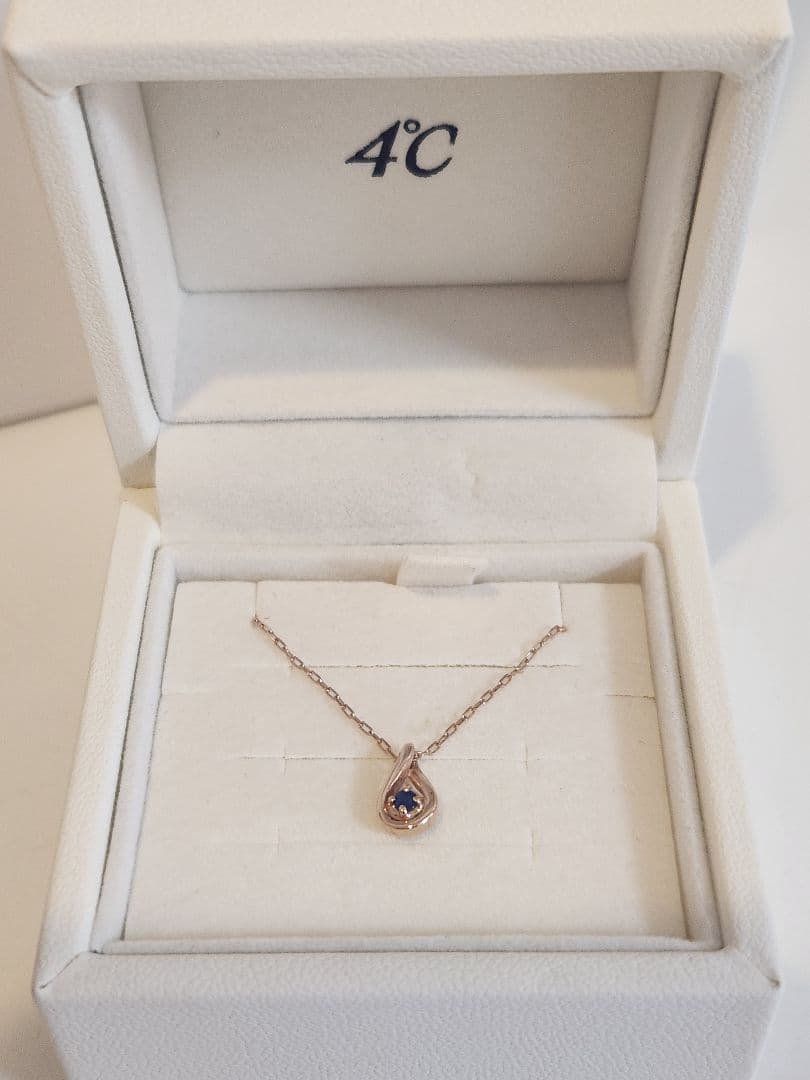 【4℃/9月誕生石】K10 ピンクゴールド ネックレス 【4℃/9月誕生石】K10 ピンクゴールド ネックレス