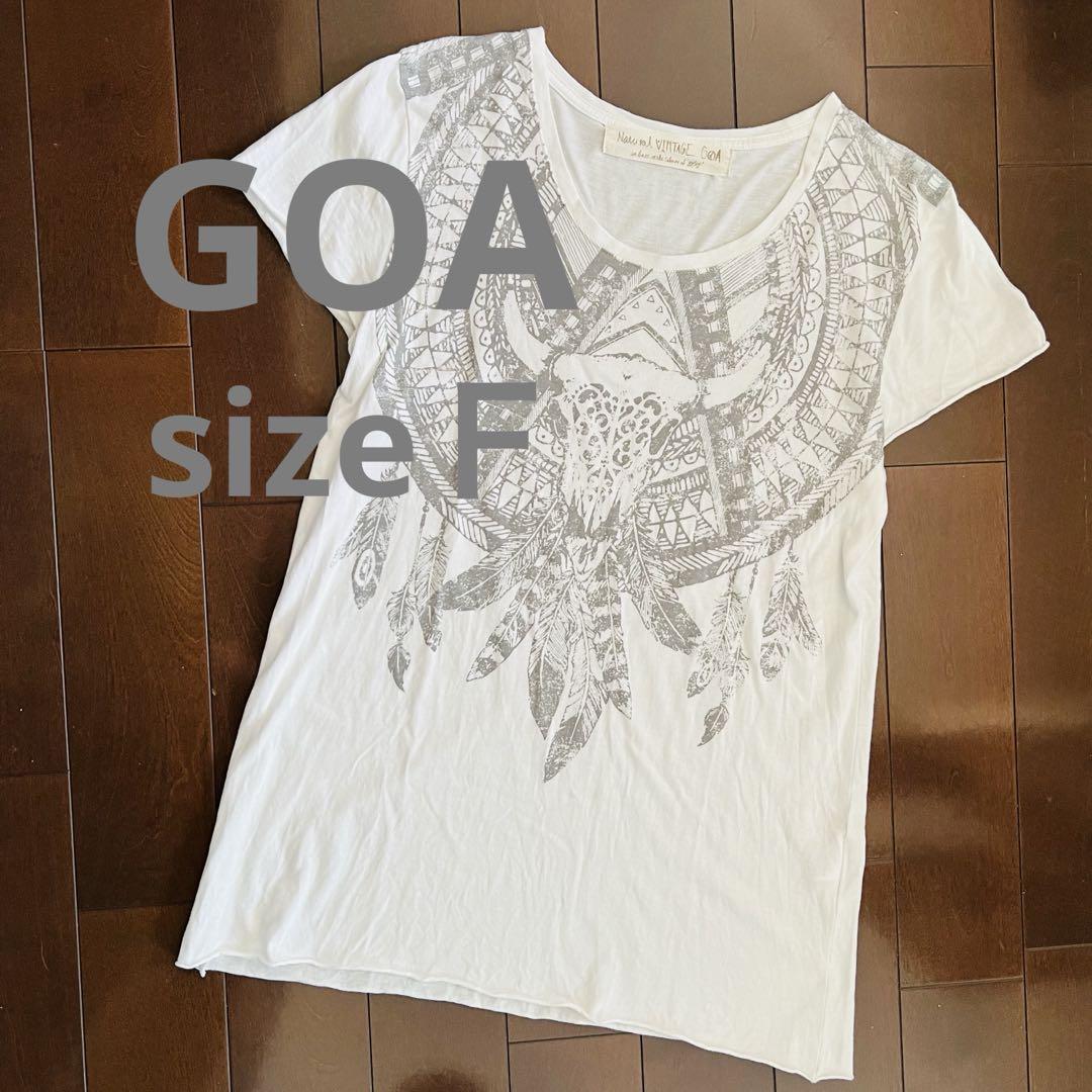[希少] ゴアgoaグラフィックプリント 半袖Tシャツ ホワイトsizeＦ　レア