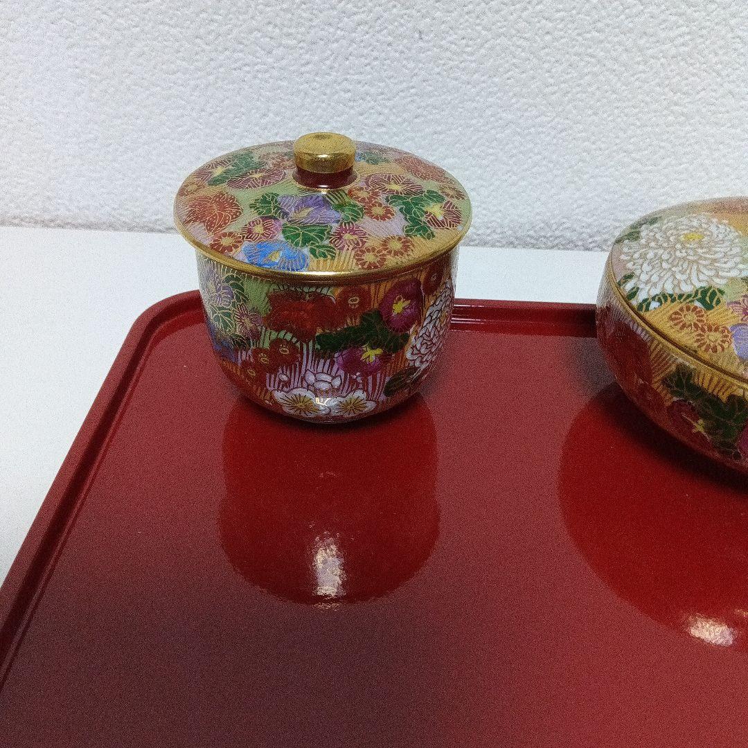 ☀️九谷焼／金花詰…御膳一式セット/未使用