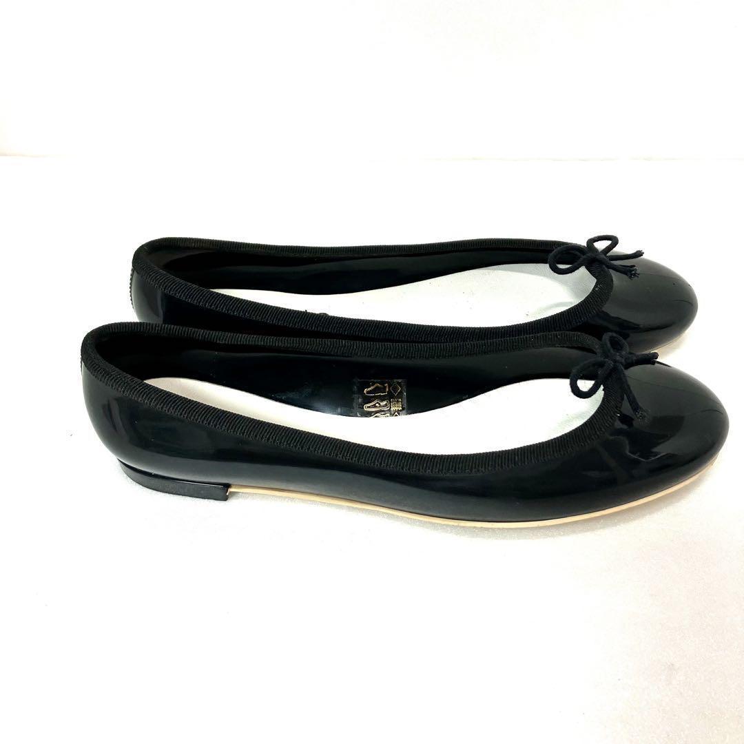 repetto レペット 黒 フラット バレーシューズ23.5センチ