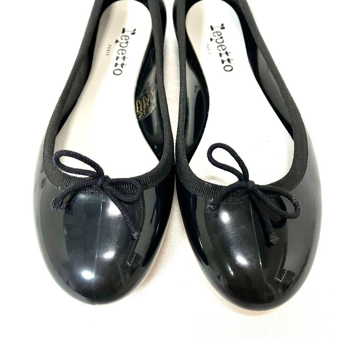 repetto レペット 黒 フラット バレーシューズ23.5センチ