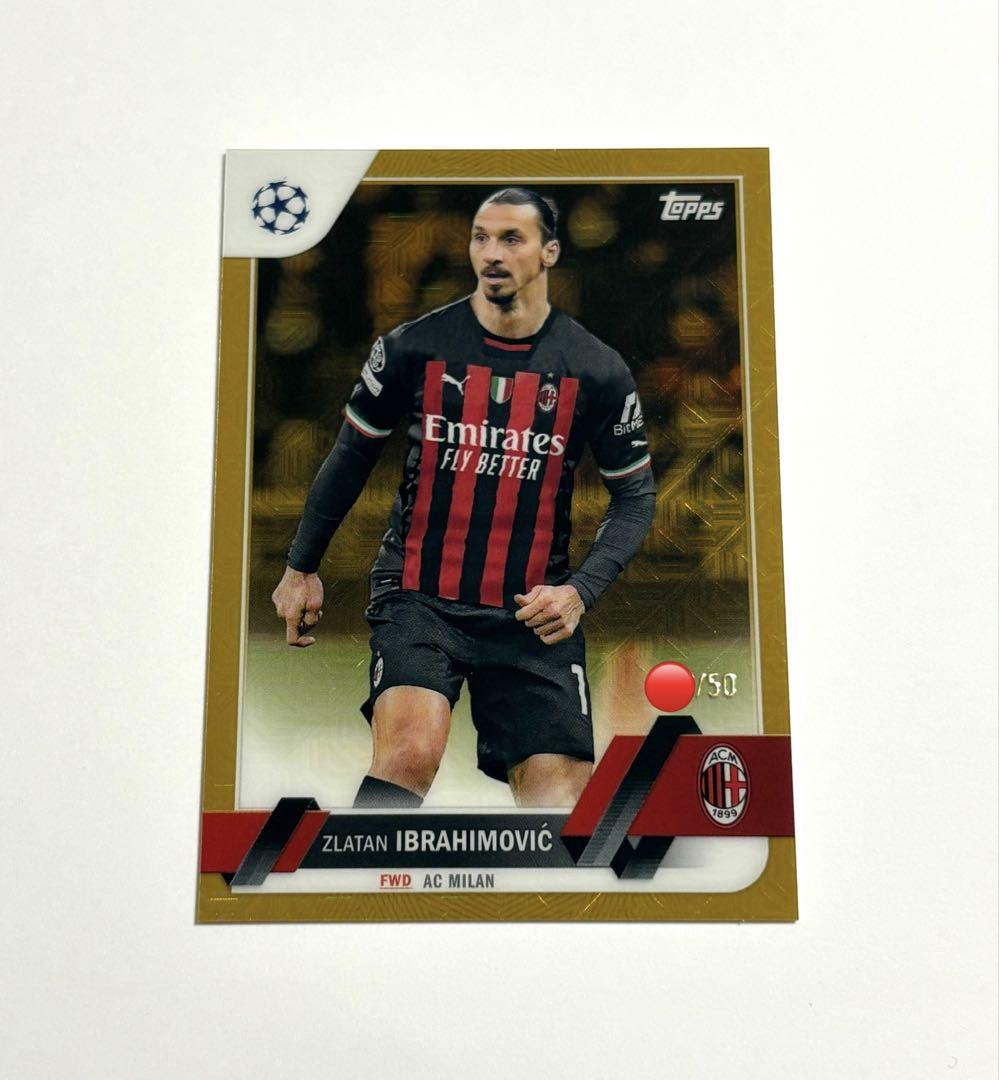 TOPPS イブラヒモヴィッチ　50枚限定パラレルカード　ゴールドリフラクター