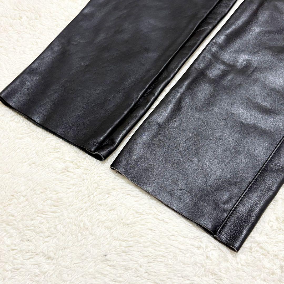 レアサイズ！　新品未使用タグ付き　ショット　レザーパンツ　牛革　黒　26