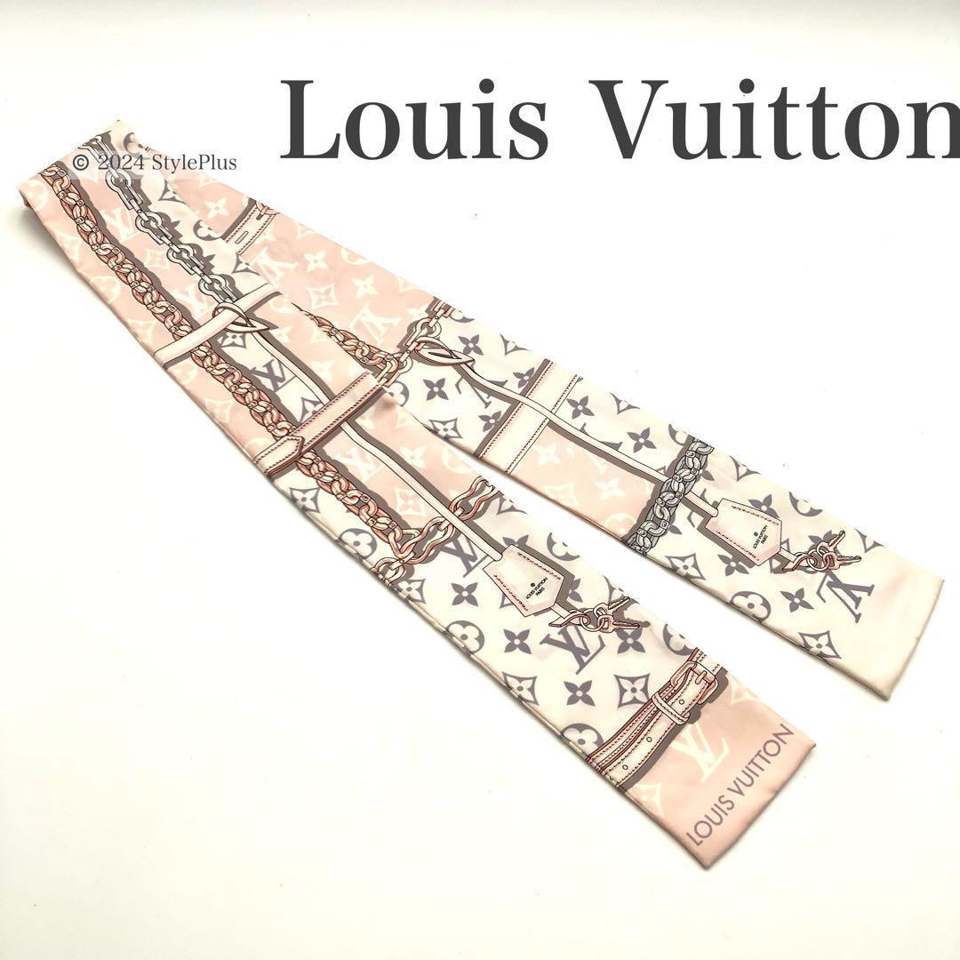 Louis Vuitton ヴィトン バンドー スカーフ シルク ピンク系