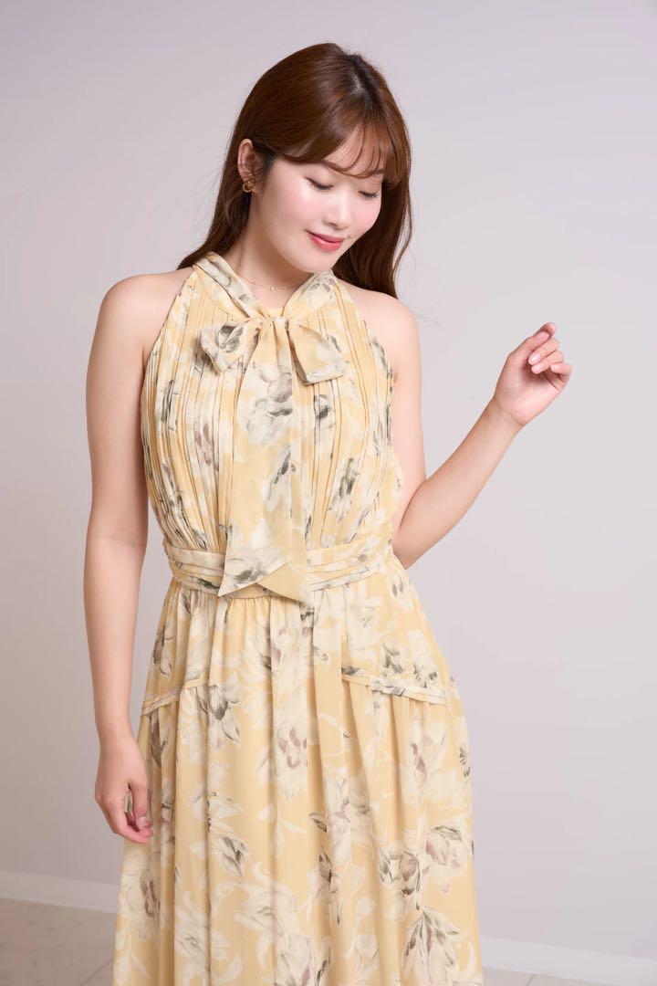 Lauris Chiffon Long Dress 新品・ハンガー・タグ付