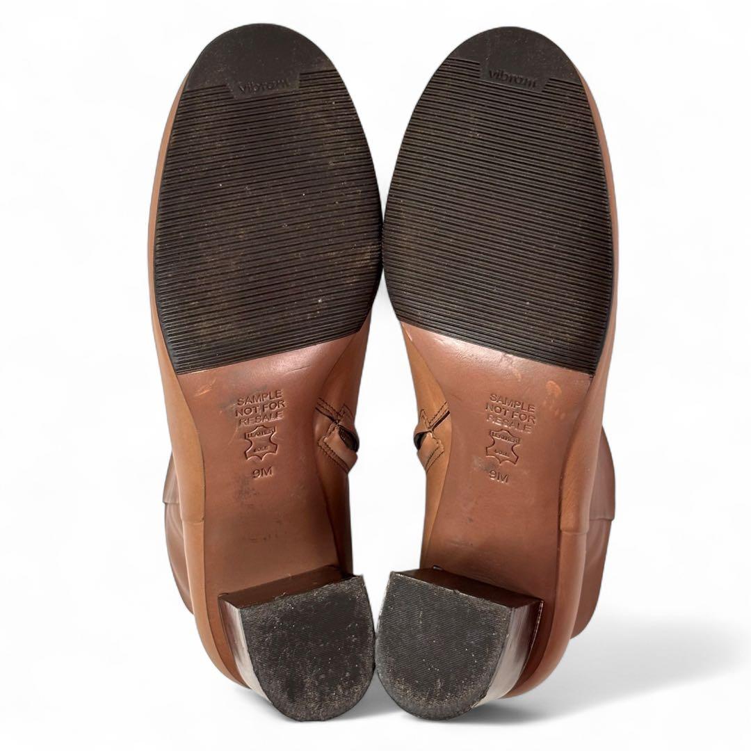 トリーバーチ 9M 26 レザー ショートブーツ サイドジップ ブラウン 茶色