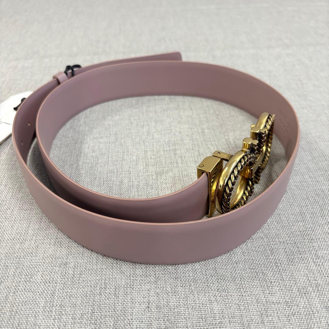 新品 Ferragamo ガンチーニ レディースベルト ゴールド金具ピンク100 新品 Ferragamo ガンチーニ レディースベルト ゴールド金具ピンク100