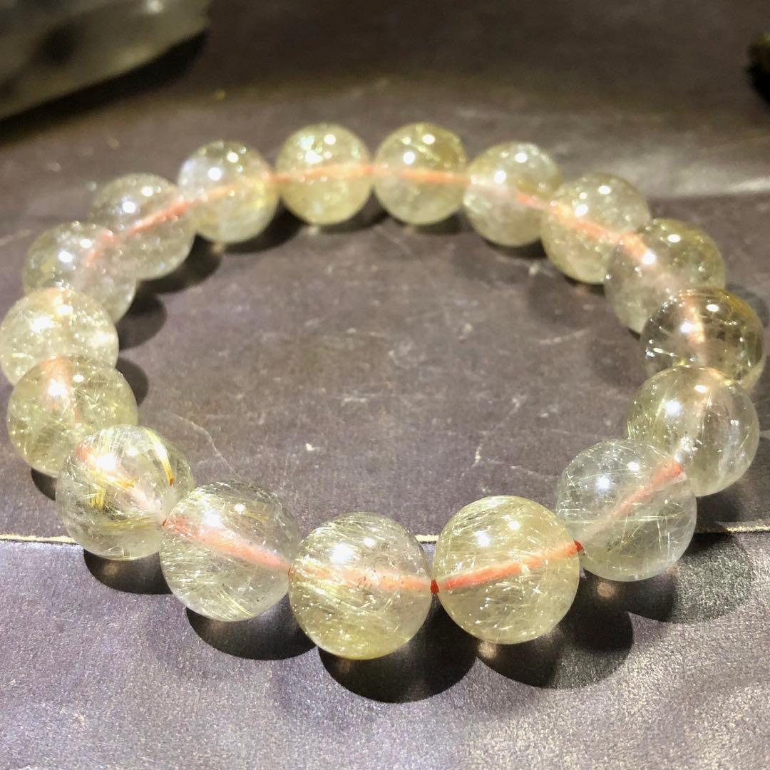 ☆プレミア品質!七福開運宝珠⑨!エンジェルヘア ゴールド ルチル