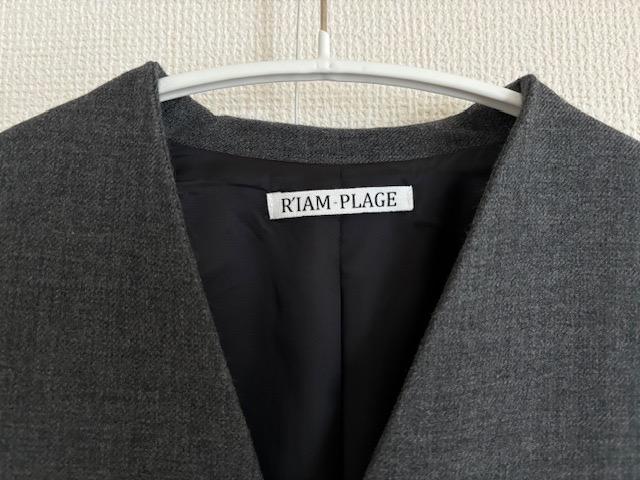 【Plage】　【R’IAM】ノーカラー ショートジャケット