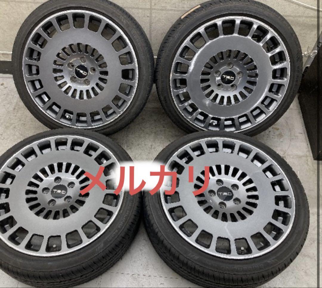 TRD TF8 ホイール タイヤ付4本 18x7.5 5H +48 100 TRD TF8 ホイール タイヤ付4本 18x7.5 5H +48 100 - メルカリ