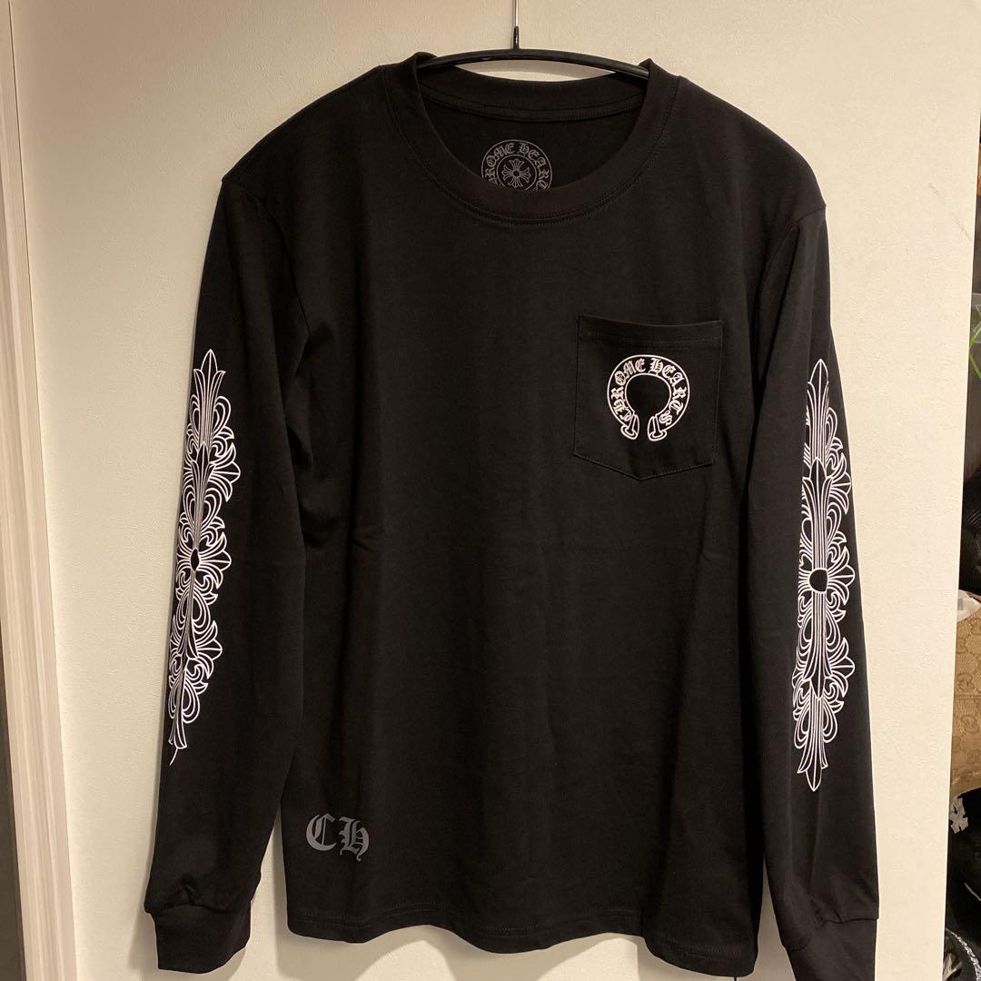 CHROME HEARTS クロムハーツ　ロンT CHクロス十字架タイプF 黒Ⓜ️