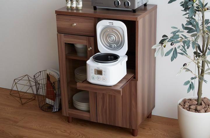 新作入荷低価 ブラウン ARIAレンジ台 食器棚 キッチン収納 一人暮らし コンパクト収納 R6vz7-m24273263543 正規品限定SALE