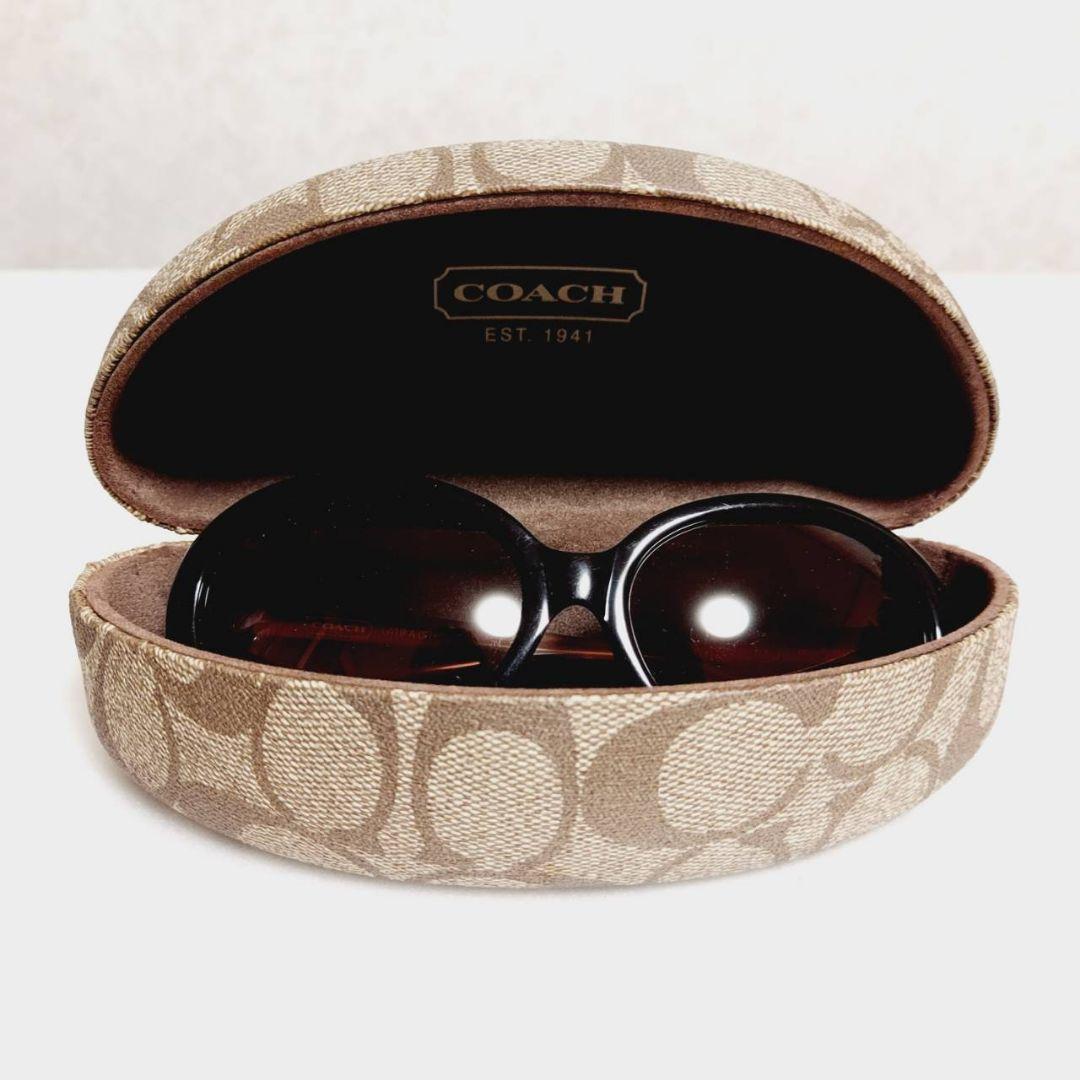 COACH コーチ サングラス ベッコウ柄 ホース ゴールド ケース付き COACHコーチサングラスケース箱付きサイドロゴブラックべっこう