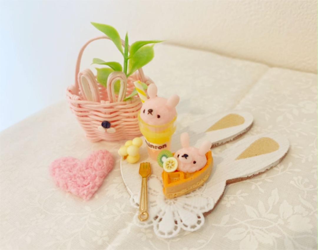 ハンドメイド♡ミニチュアフード♡うさぎCafe♡ hgSd4-m24275272732 国産即納