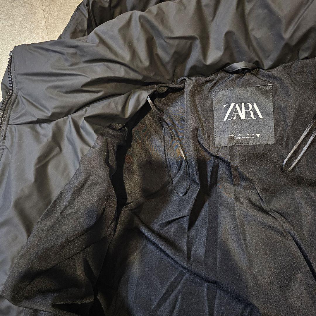 【逸品】 ZARA○クロップドパフジャケット○ドロスト○L ジャケット・アウター