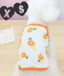 犬服 XSサイズ オレンジとレモン柄