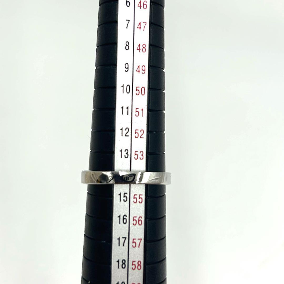 極美品 Christian Dior 牙モチーフリング 指輪 14号 シルバー