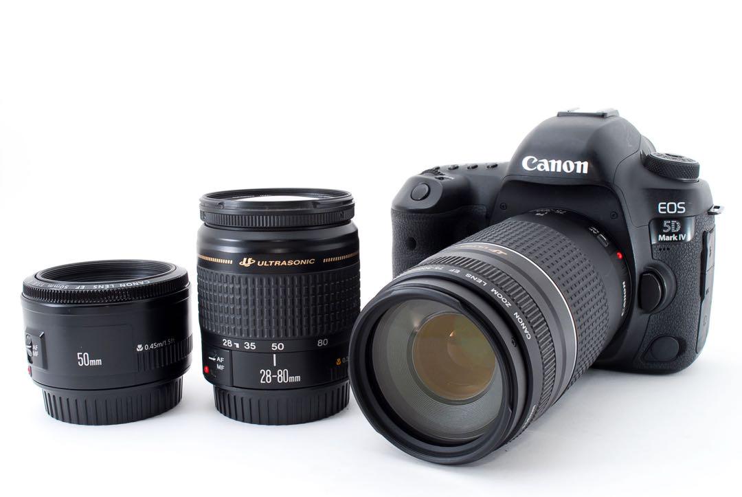 Canon EOS 5D Mark IV標準&望遠&単焦点レンズセット キャノン◯Canon EOS 5D Mark IV標準&望遠&単焦点レンズセット