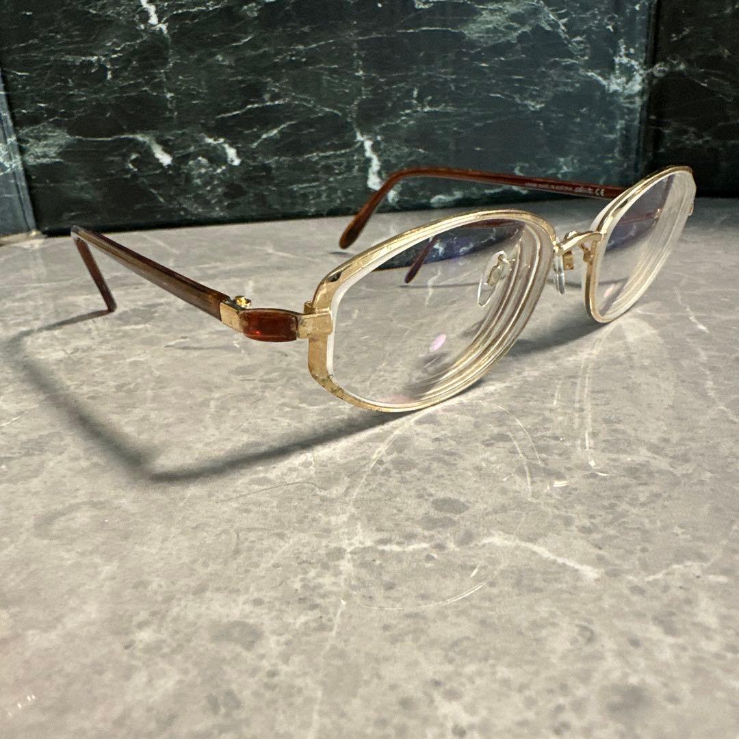 【美品】silhouette M6432/21 ゴールドフレーム　メガネ