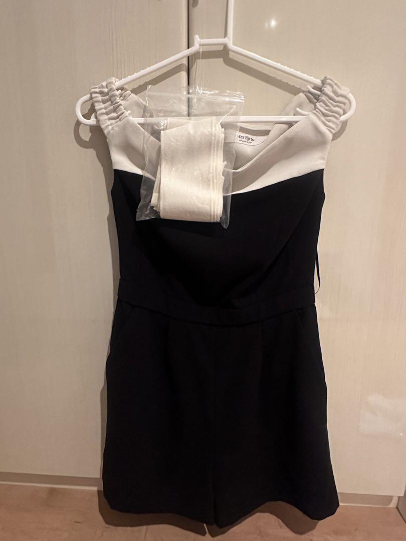 【新品タグ付き】Herlipto Two Tone Ribbon Romper
