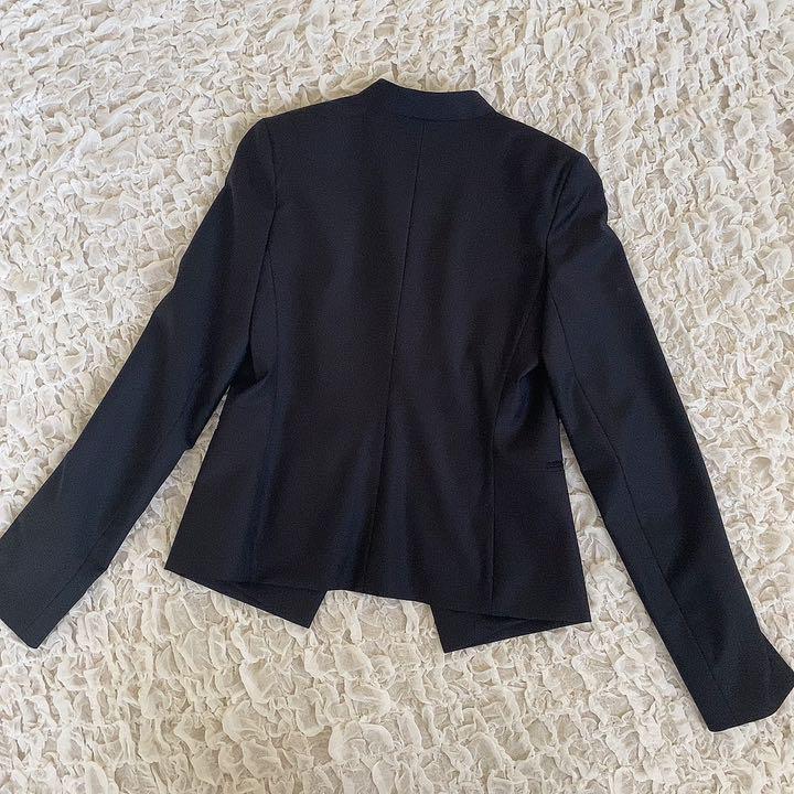 Theory セットアップ スーツ ノーカラージャケット 背抜き 美