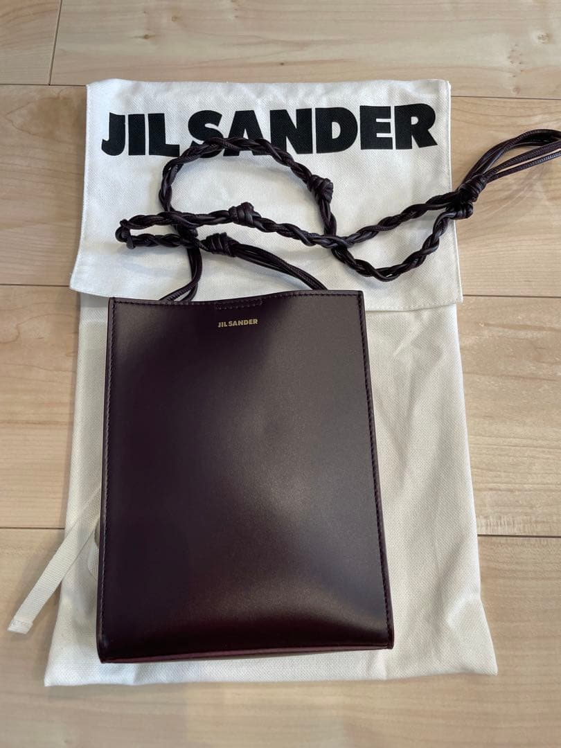 JIL SANDER tangle バーガンディ ショルダーバッグ