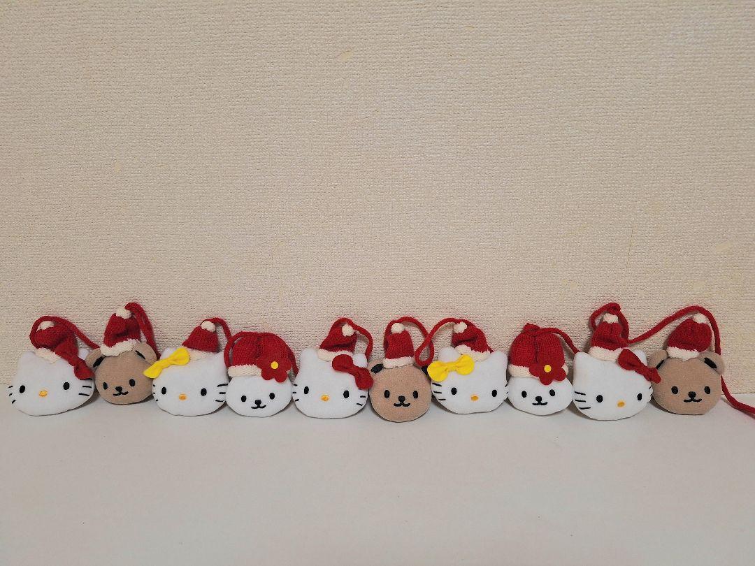レトロ ハローキティ クリスマスキーチェーンぬいぐるみ