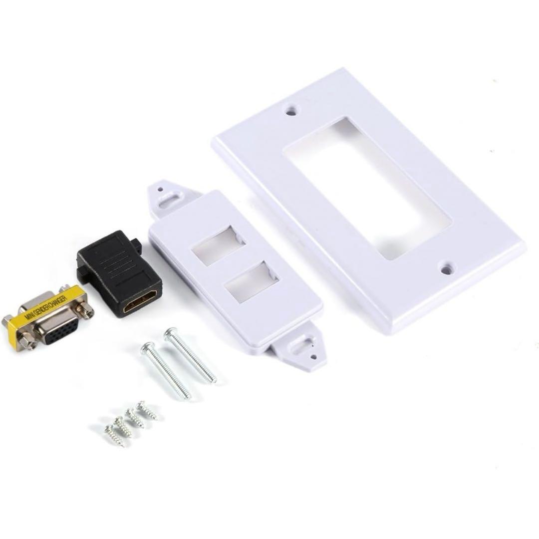 HDMI VGAポートウォールプレート