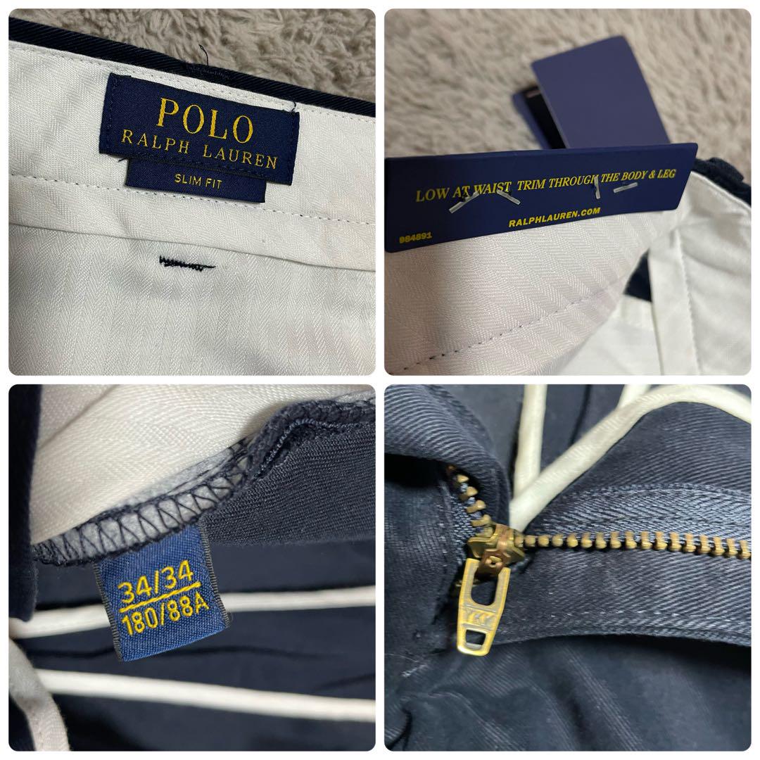 新品未使用POLO CHINO チノパンネイビースリムフィットPOLO