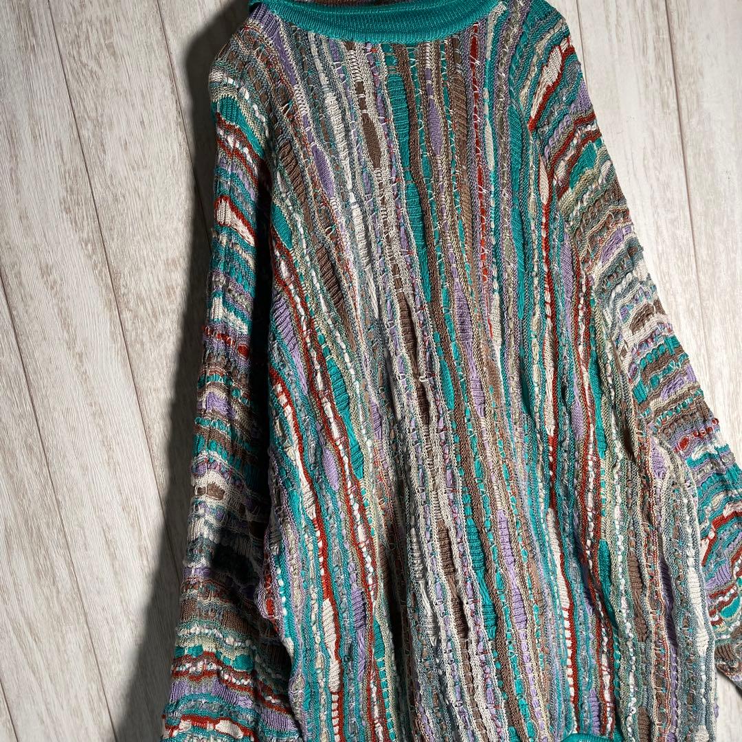 【芸術的デザイン】COOGIクージー 絶妙配色 立体 編込み 3Dニットポロ 【芸術的デザイン】COOGIクージー 絶妙配色 立体 編込み 3Dニットポロ