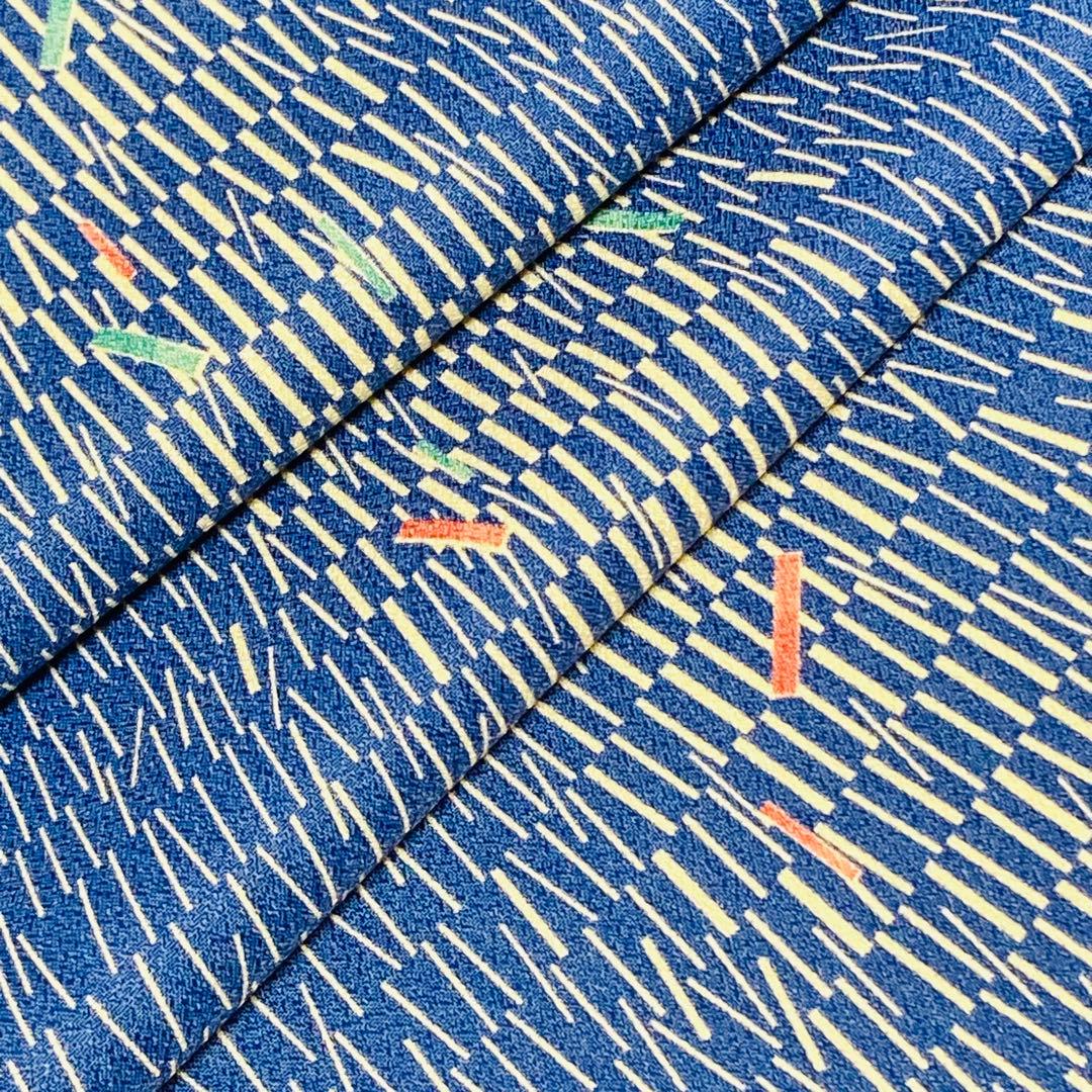 y88【着物と帯 オレンジ】ポリエステル化繊小紋着尺反物5点 y88【着物と帯 オレンジ】ポリエステル化繊小紋着尺反物5点