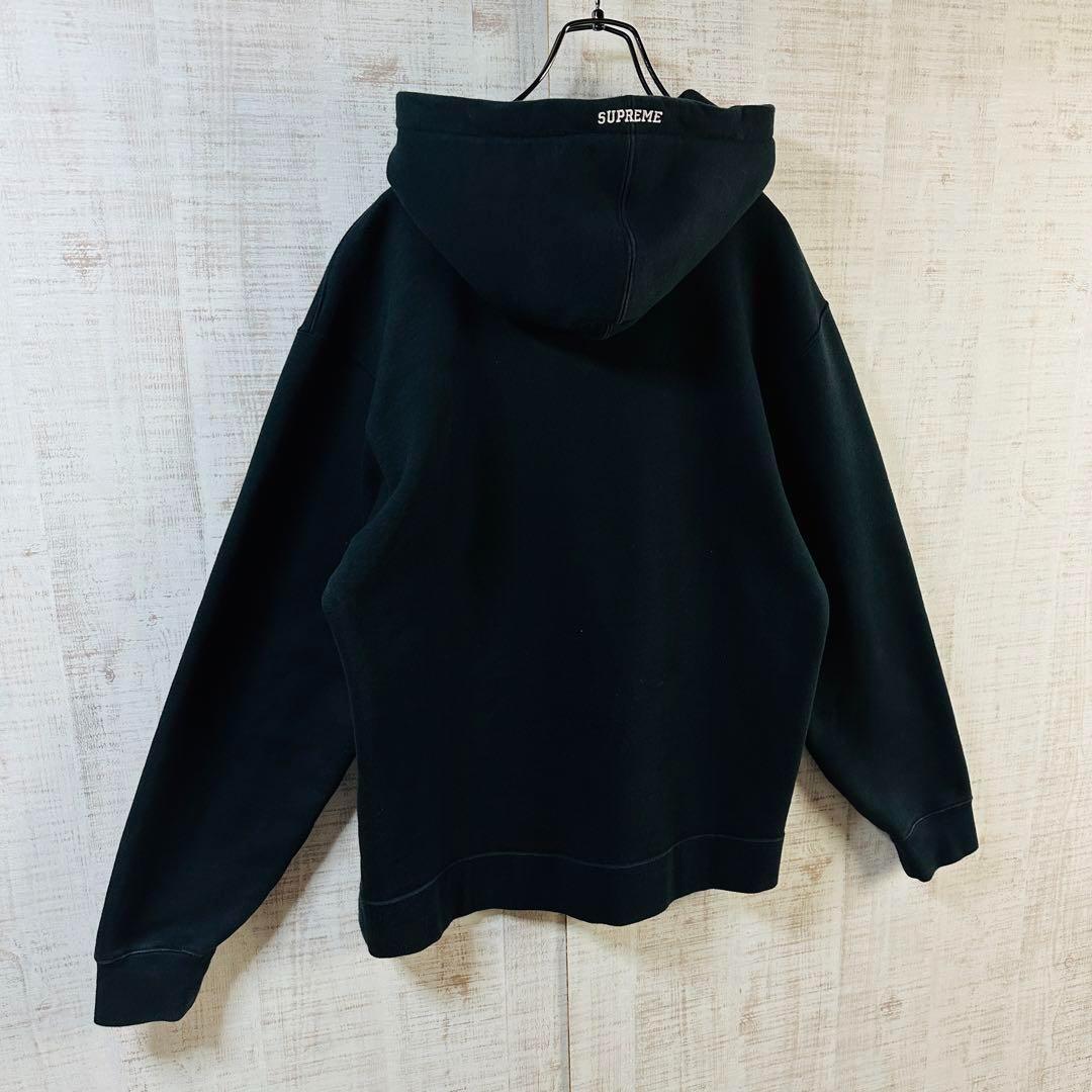 人気デザイン】Supreme NIKE レザー 裏起毛 パーカー 黒 M 美品
