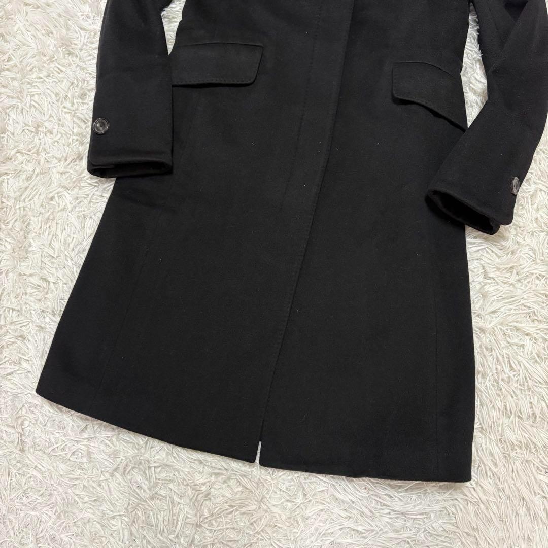 【美品】TOMORROWLAND カシミア100％コート（Ｍ相当） 美品 TOMORROWLAND カシミヤ100%コート 38 黒 裏地光沢 - メルカリ